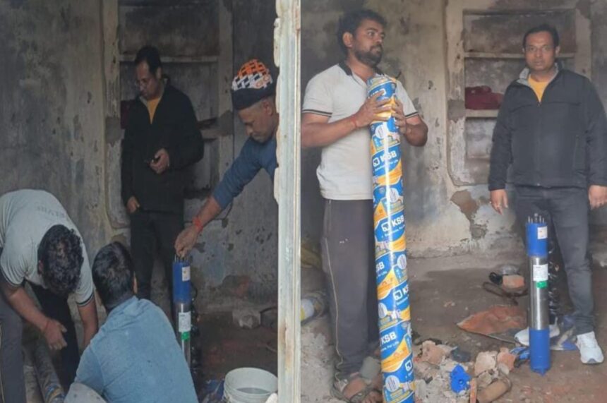 water-supply-crisis-in-chauparan-resolved-mlas-efforts-lead-to-installation-of-new-motor-supply-to-resume-soon