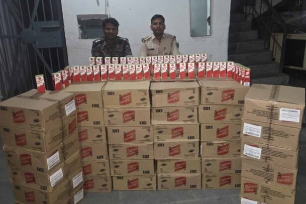 hazaribagh-police-big-action-41-cartons-of-illegal-english-liquor-seized-in-chouparan-smuggler-absconds