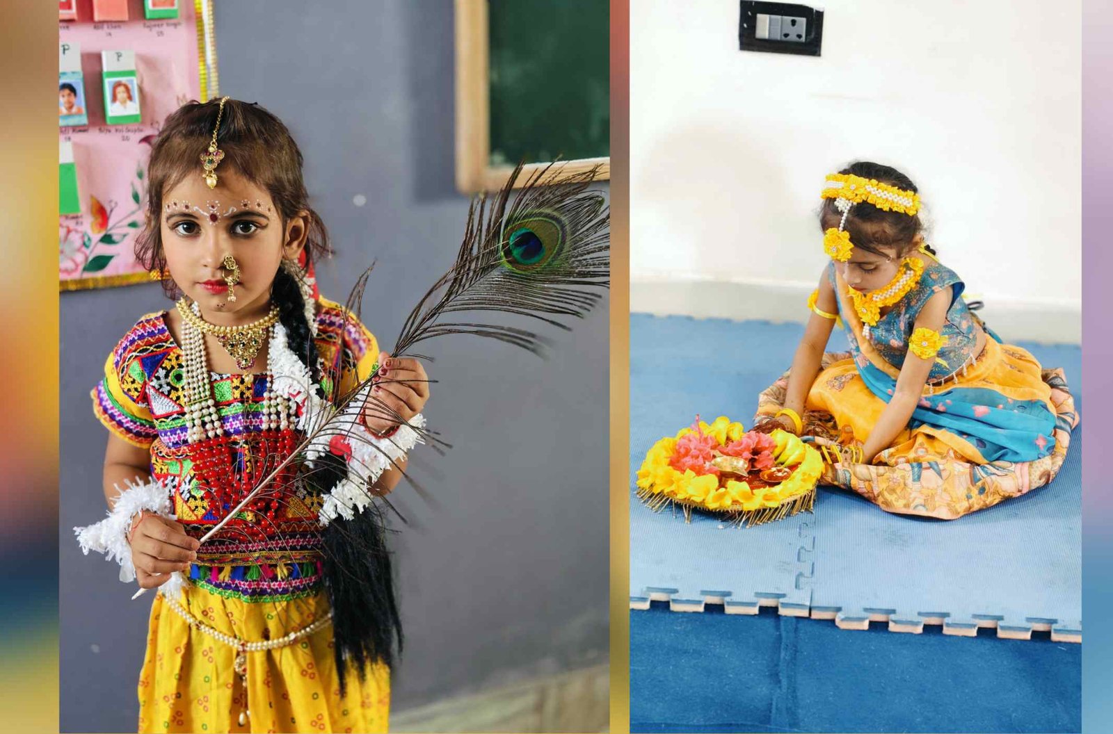 krishna janmashtami celebrated with great enthusiasm at gyan kunj international school little children dressed as radha krishna won hearts5