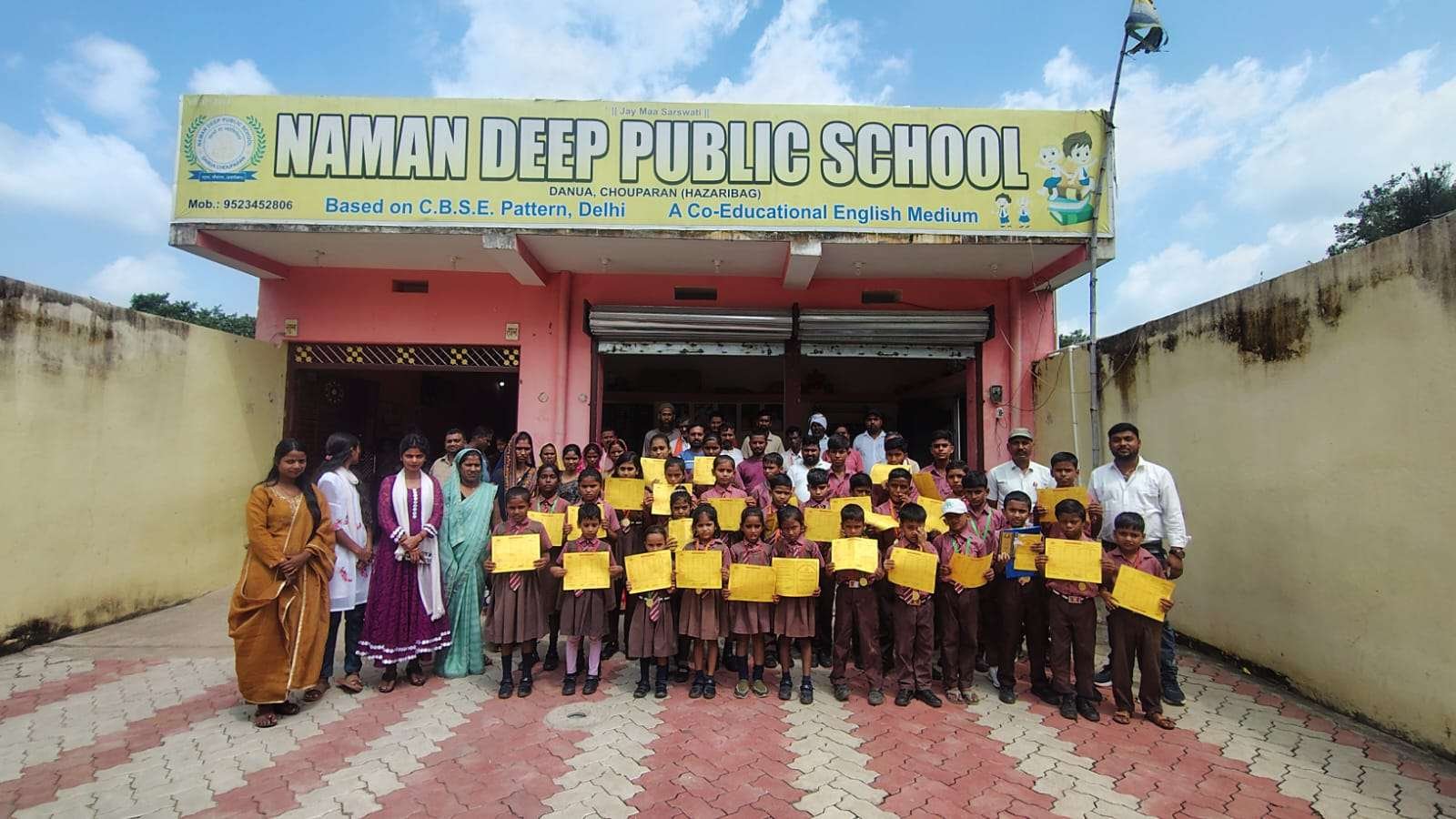 naman deep public school danua half yearly exam results declared students