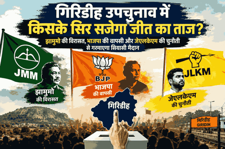 गिरिडीह उपचुनाव में किसके सिर सजेगा जीत का ताज? झामुमो की विरासत, भाजपा की वापसी और जेएलकेएम की चुनौती से गरमाएगा सियासी मैदान